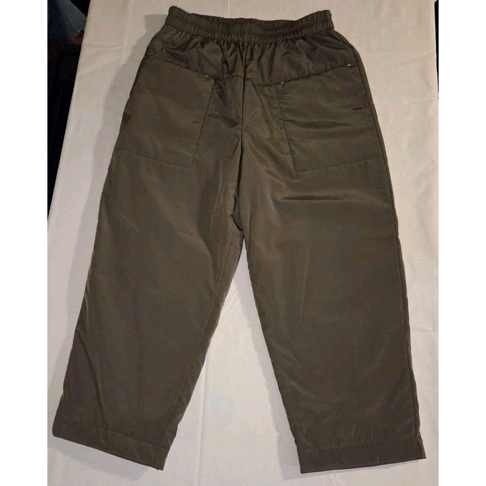 Vincent Olive Green Puffer Cropped Pants Gorpcore Skater Baggy City‎ Chic Medium